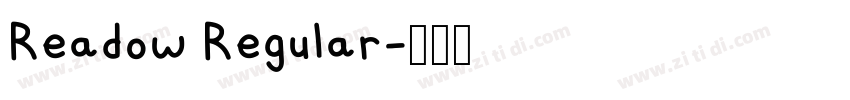 Readow Regular字体转换